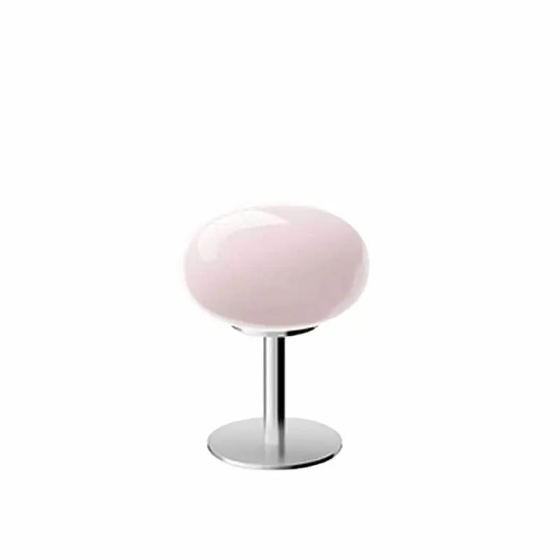 Nordic Vintage Cream Round Glass 1-Light Table Lamp Cuvalon