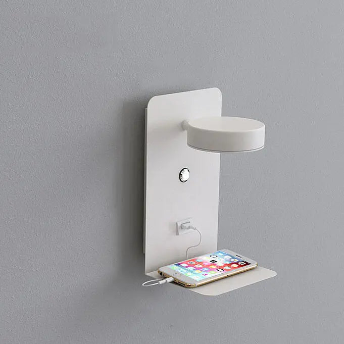 Modern Iron Square LED USB Rechargeable Wall Sconce Lamp Cuvalon