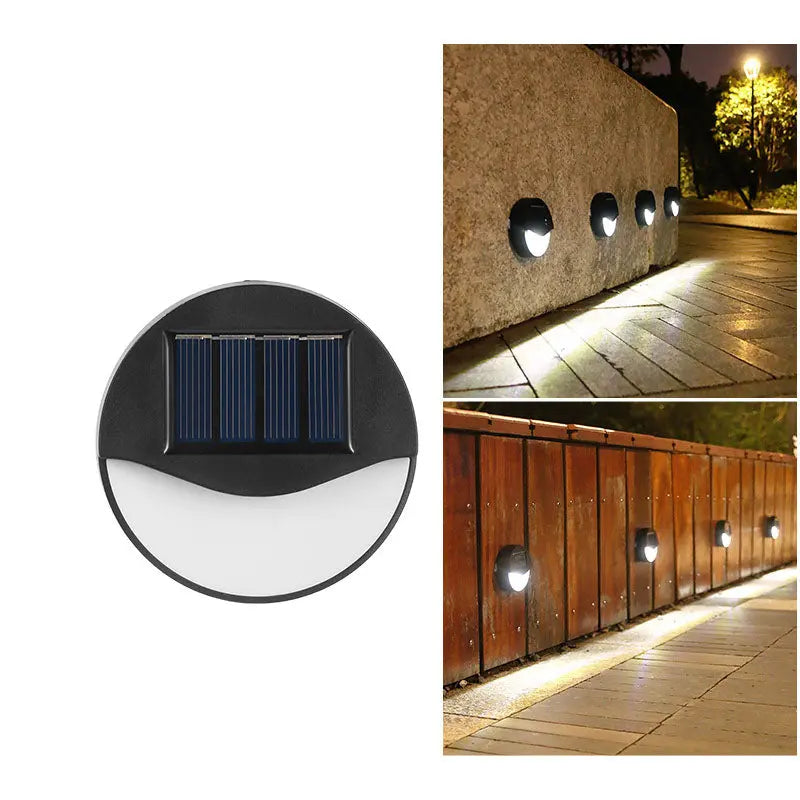 Outdoor Solar Round Square LED Waterproof Patio Step Light Cuvalon