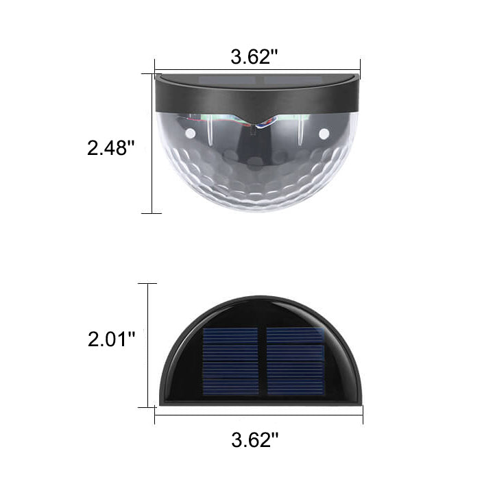 Solar Semi Circle Outdoor Waterproof Light Shadow Fence Wall Sconce Lamp Cuvalon