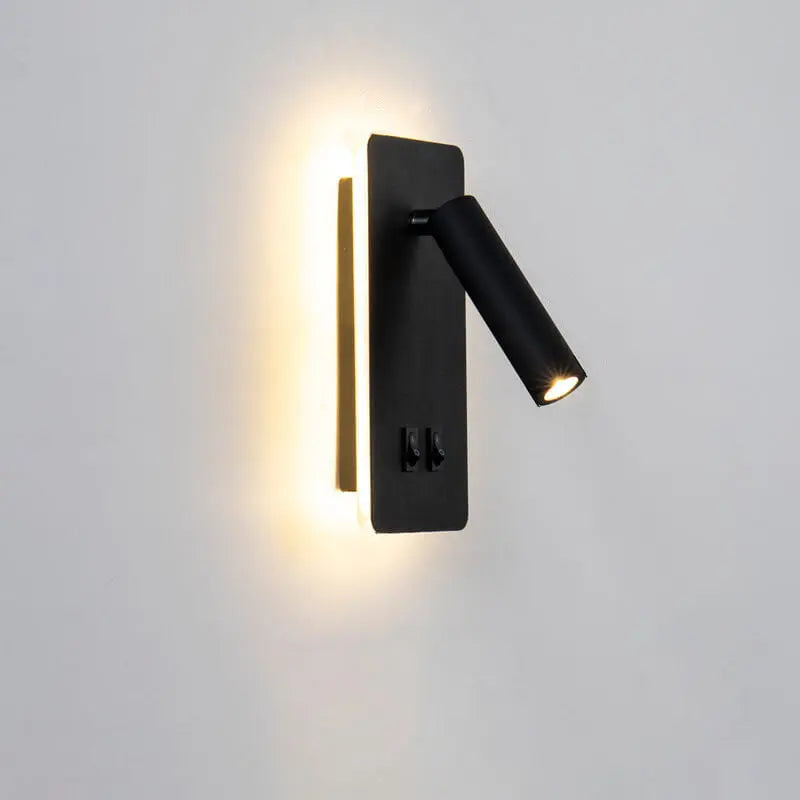 Nordic Minimalist Square Spotlight Rotatable LED Reading Wall Sconce Lamp Cuvalon