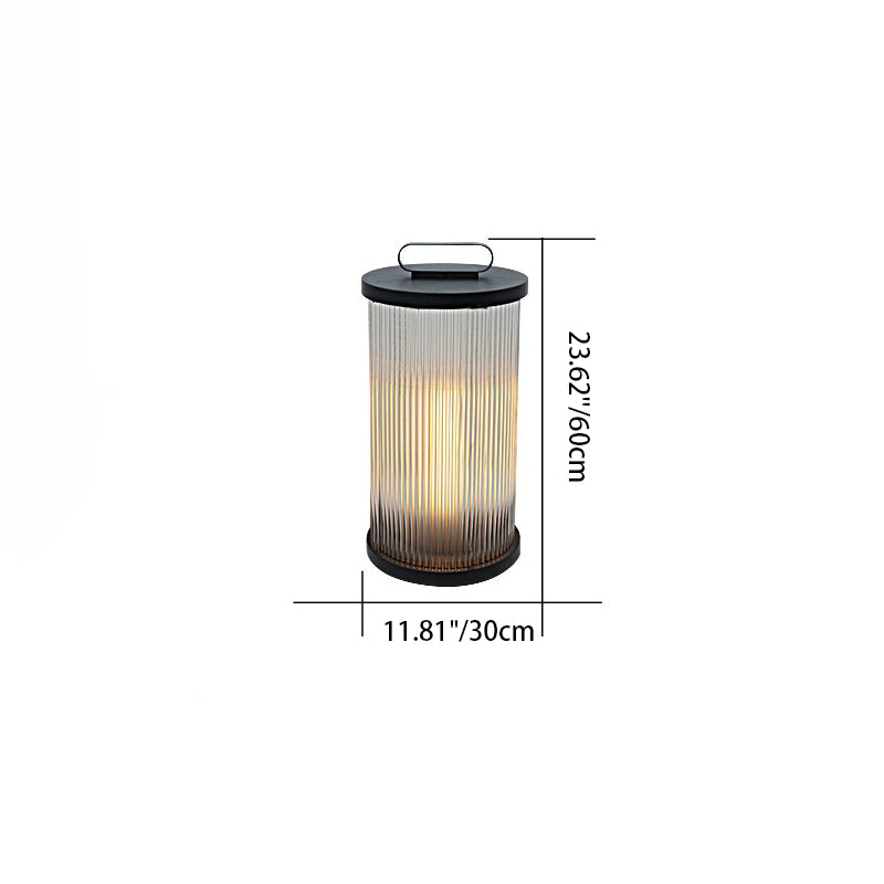 Modern Simplicity Cylinder Glass Stainless Steel 1-Light Landscape Light For Outdoor Patio Cuvalon