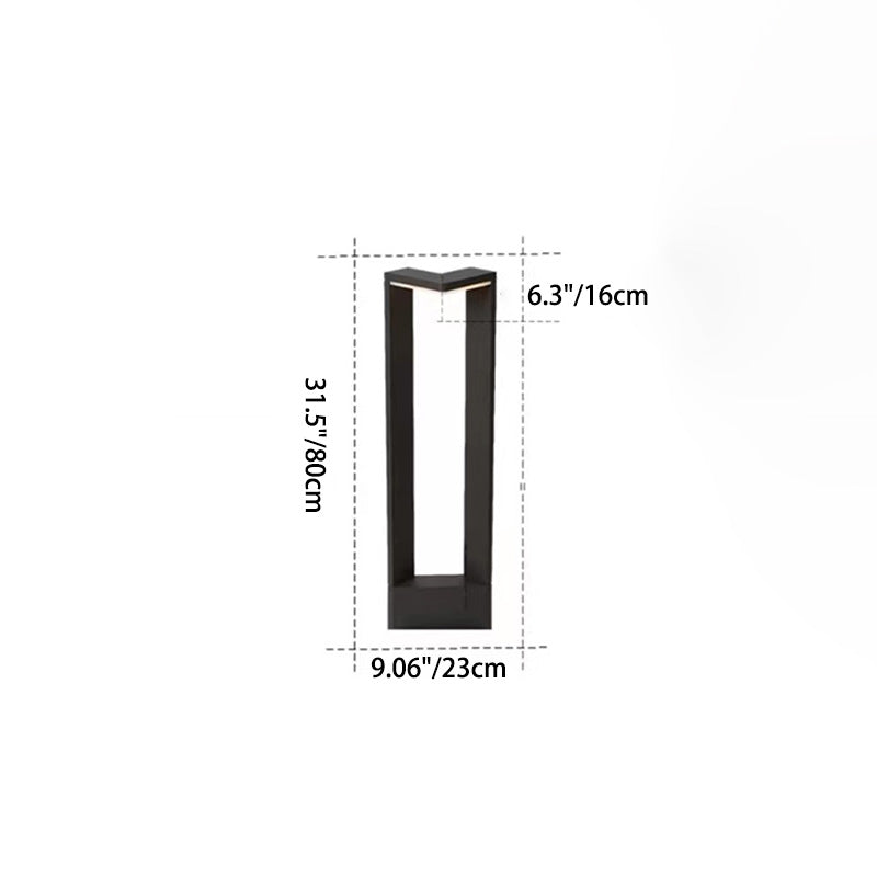 Modern Minimalist Waterproof Rectangular Aluminium Acrylic LED Landscape Lighting Outdoor Light For Outdoor Patio Cuvalon