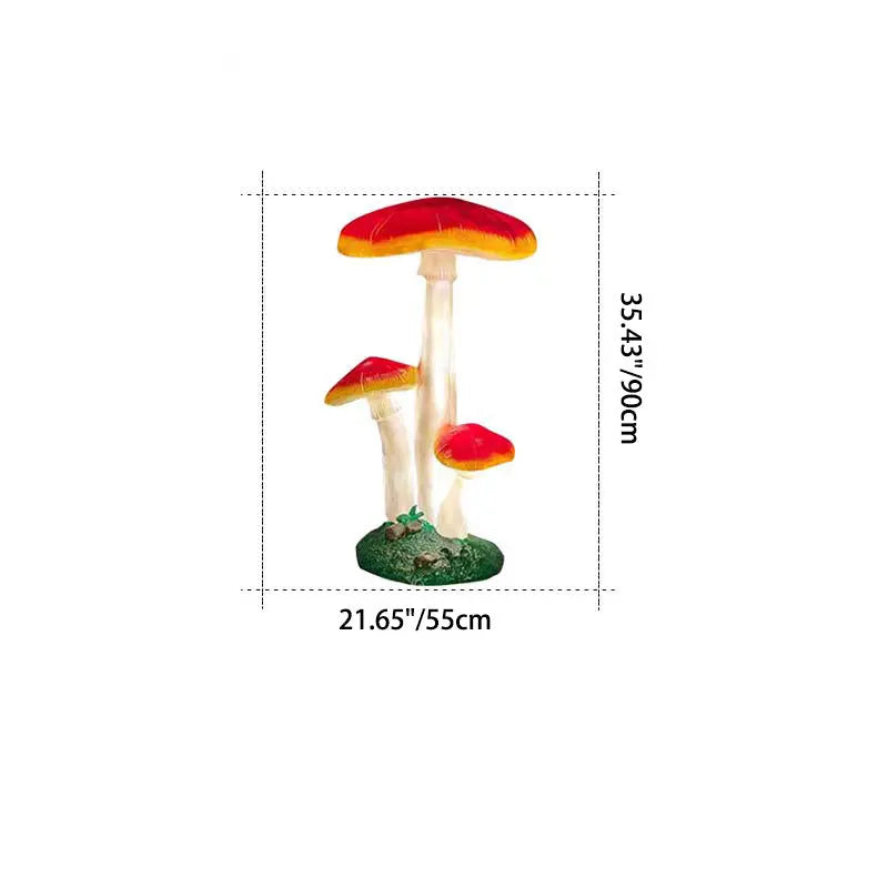 Modern Art Deco Solar Waterproof Mushroom Resin Glass Fibre LED Landscape Lighting Outdoor Light For Garden Cuvalon