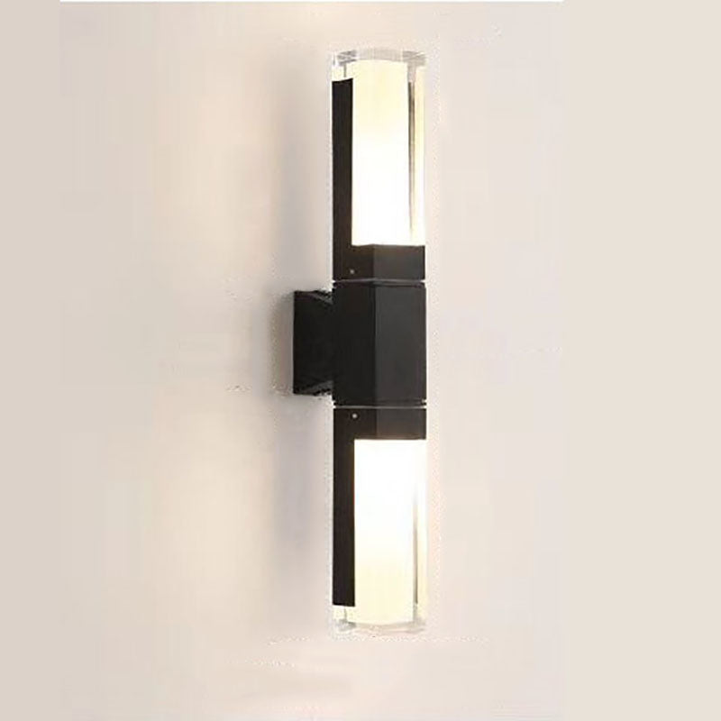 Outdoor Modern Waterproof Rectangular Column LED Wall Sconce Lamp Cuvalon