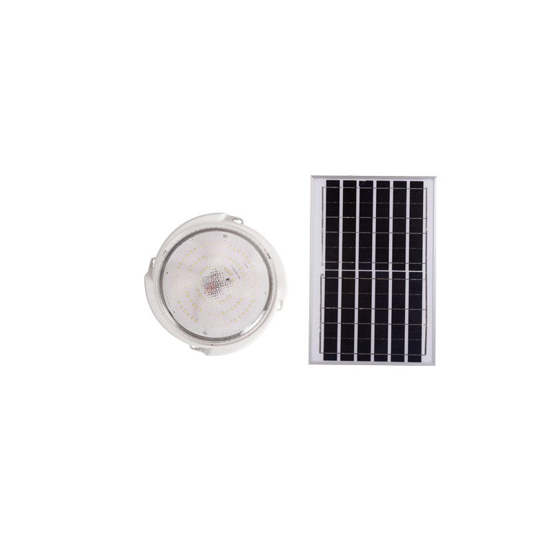Modern Round Solar LED Remote Control Outdoor Indoor Flush Mount Lighting Cuvalon