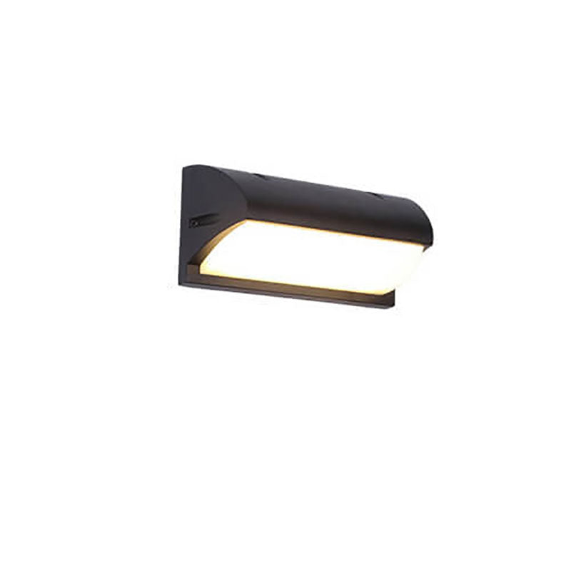 Modern Simple Geometry Outdoor Waterproof Sensor LED Wall Sconce Lamp Cuvalon