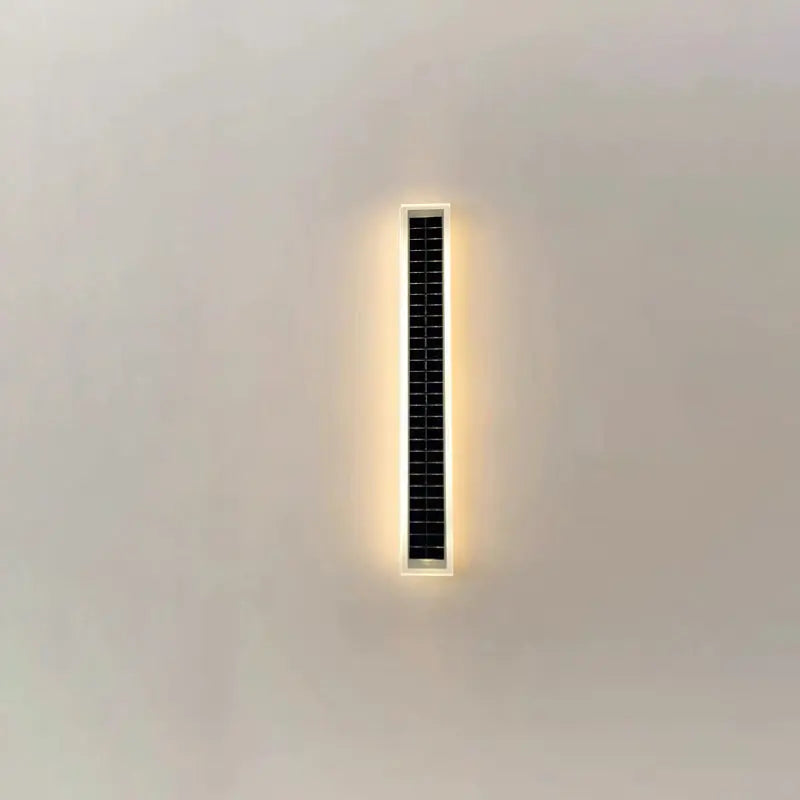 Minimalist Outdoor Solar Rectangular Strip Waterproof Patio LED Wall Sconce Lamp Cuvalon