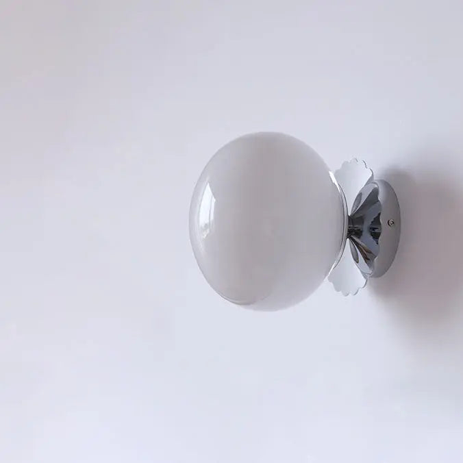 Modern Vintage Minimalist Iron Glass Round Head 1-Light Wall Sconce Lamp Cuvalon