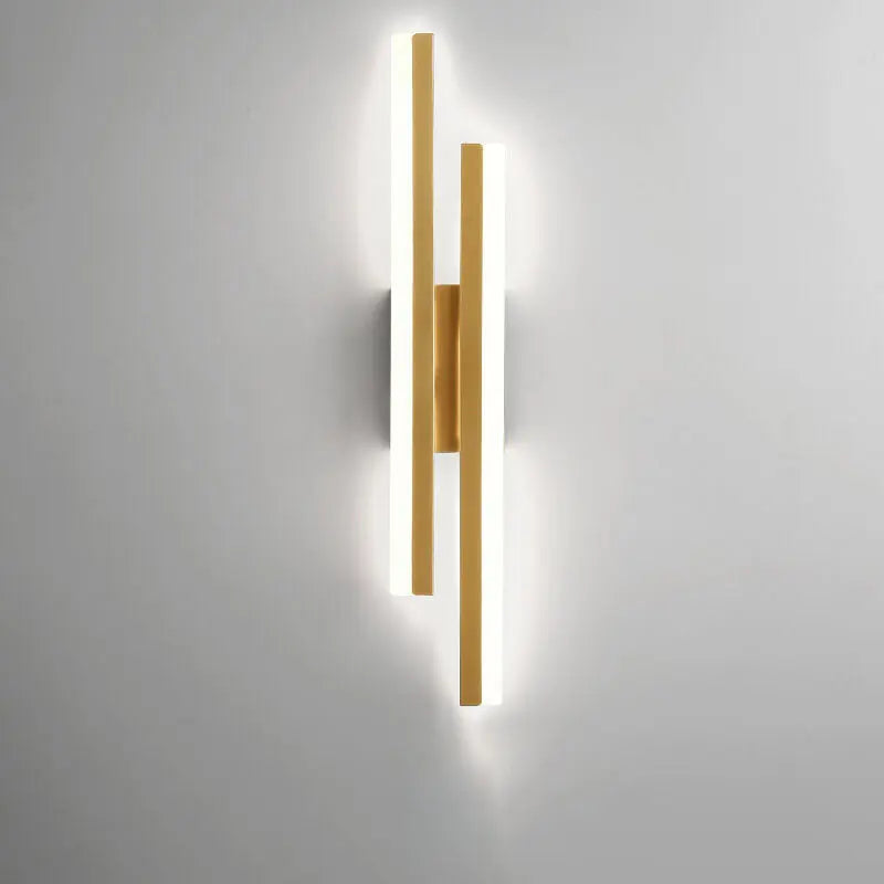Modern Minimalist Lines Iron Acrylic LED Wall Sconce Lamp Cuvalon