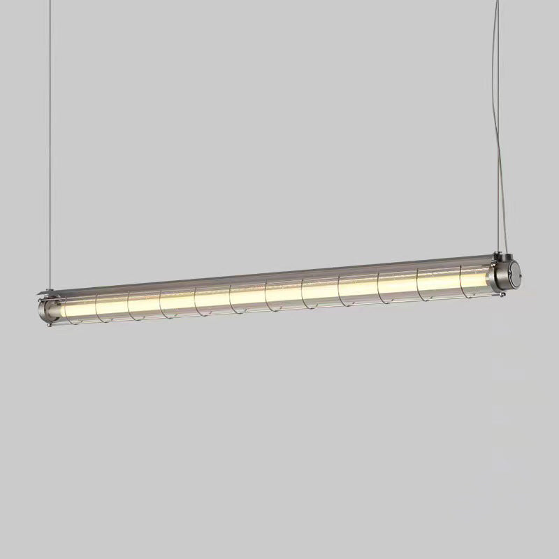 Contemporary Industrial Long Hardware Acrylic 1/2 Light Island Light Chandelier For Dining Room Cuvalon