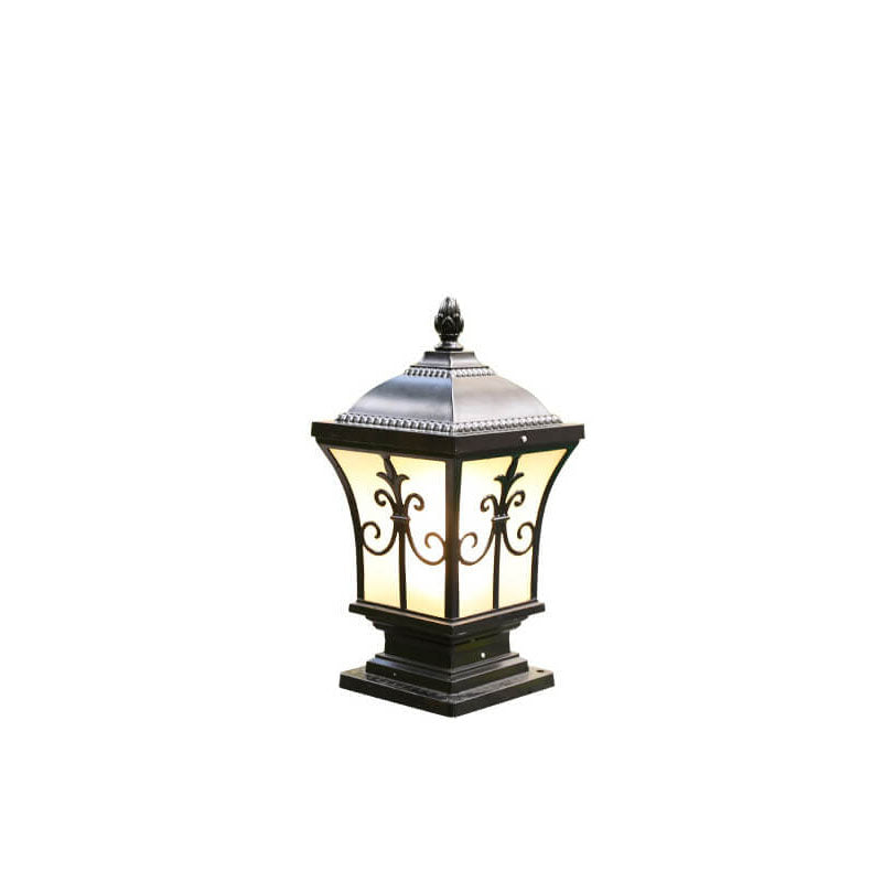 Modern Vintage Waterproof Patio Solar Outdoor Column Head Light Cuvalon