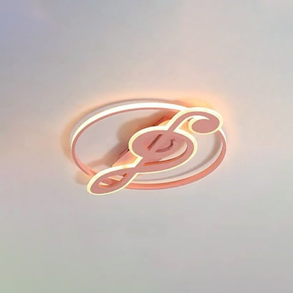 Nordic Creative Music Notes Design LED Flush Mount Ceiling Light Cuvalon