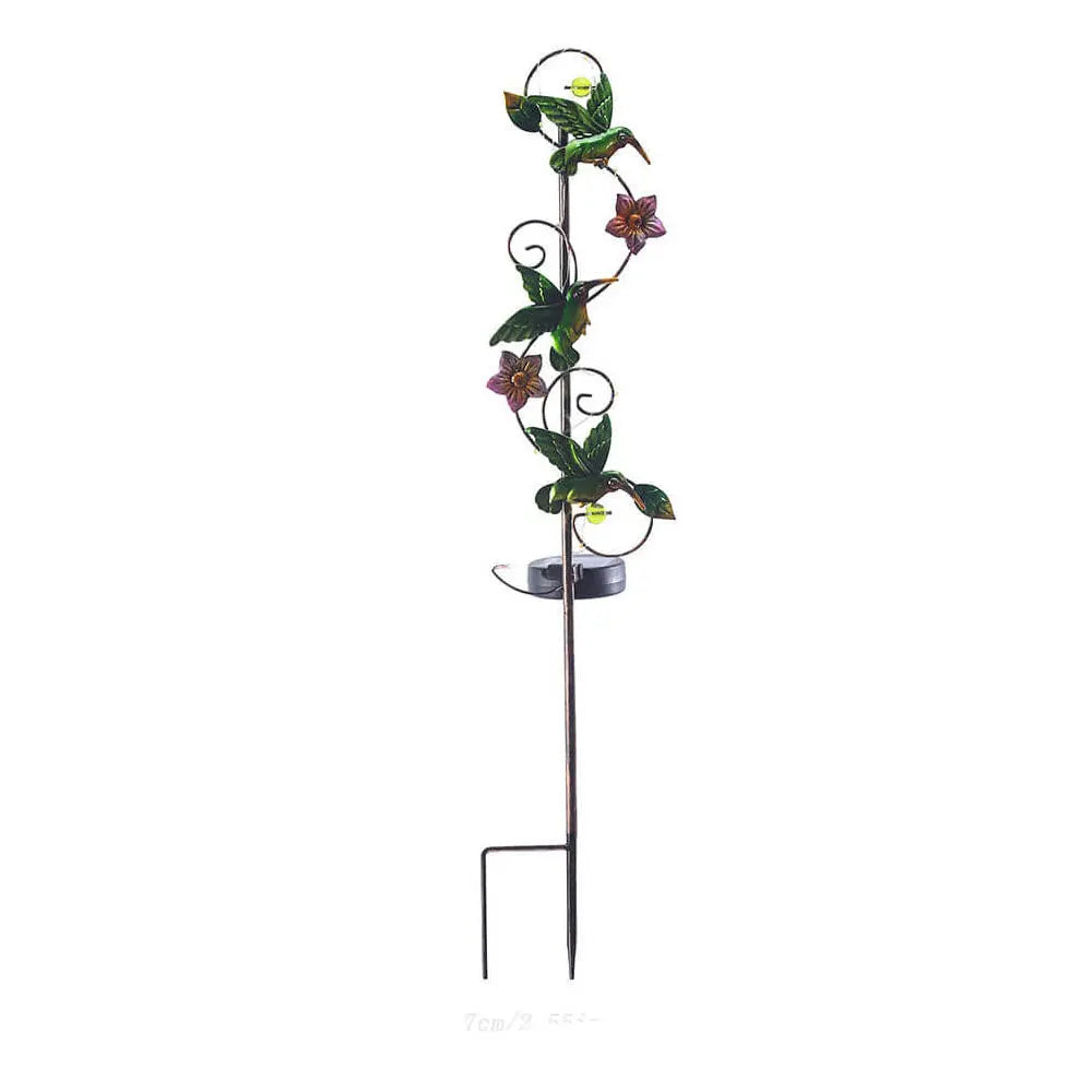 Solar Iron Hummingbird Butterfly Dragonfly Garden Lawn Landscape Light Cuvalon