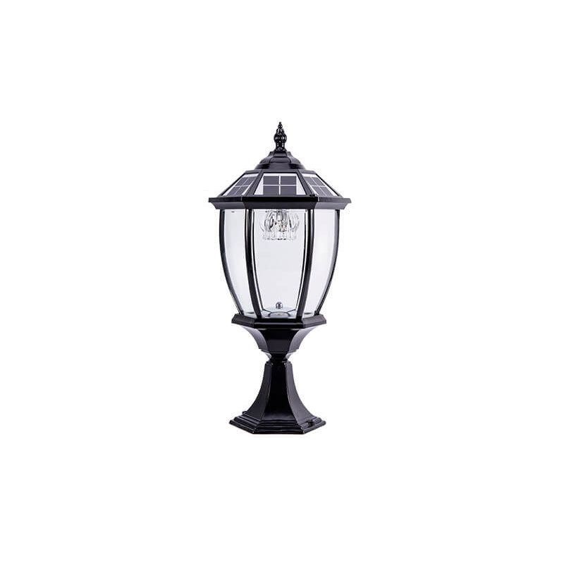 Outdoor Solar Waterproof Aluminum Glass 1-Light Lawn Landscape Light Cuvalon
