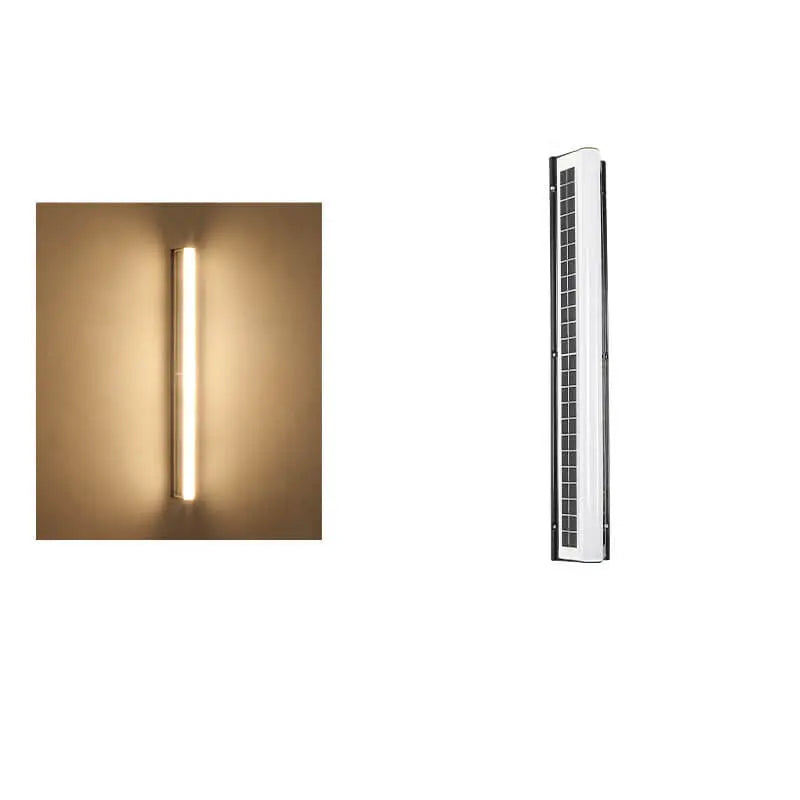 Modern Long Acrylic Solar LED Waterproof Outdoor Garden Wall Light Cuvalon