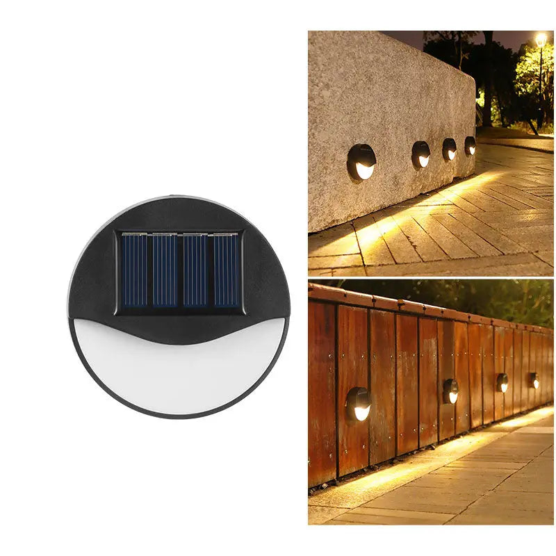 Outdoor Solar Round Square LED Waterproof Patio Step Light Cuvalon