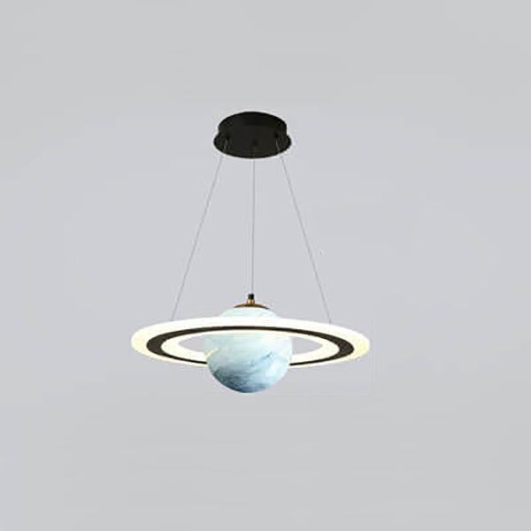 Modern Creative Space Planet Circle Kids LED Chandelier Cuvalon