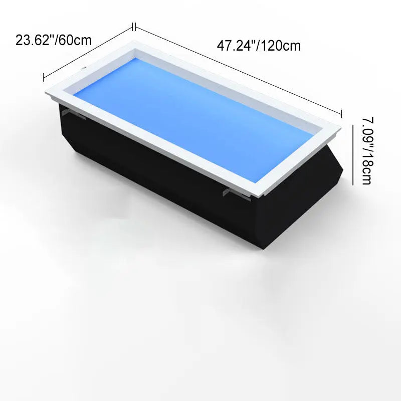 Modern Minimalist Smart Blue Sky Metal LED Flush Mount Ceiling Light for Living Room Cuvalon