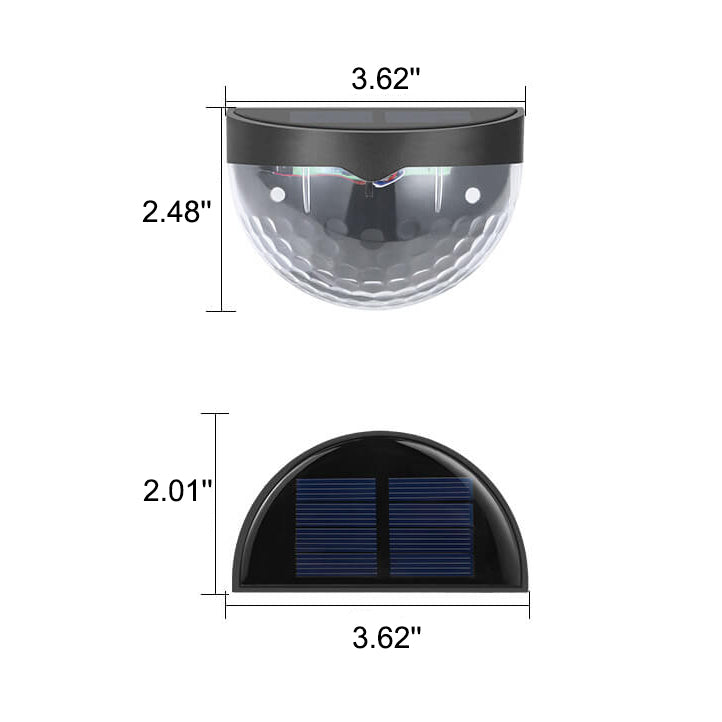 Solar Semi Circle Outdoor Waterproof Light Shadow Fence Wall Sconce Lamp Cuvalon