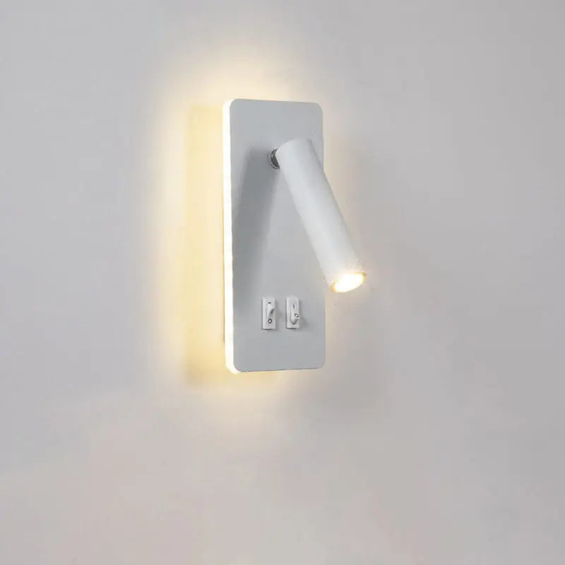 Nordic Minimalist Square Spotlight Rotatable LED Reading Wall Sconce Lamp Cuvalon
