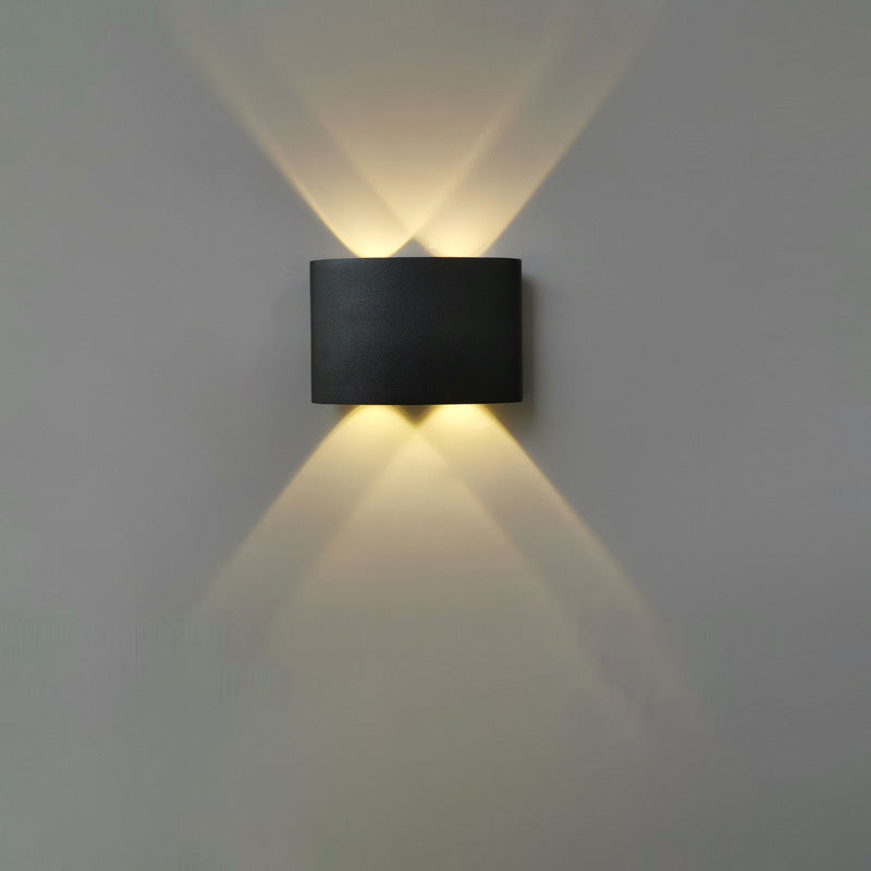 Modern Minimalist Waterproof Cylinder Rectangular Aluminium Iron Acrylic LED Wall Sconce Lamp For Outdoor Patio Cuvalon