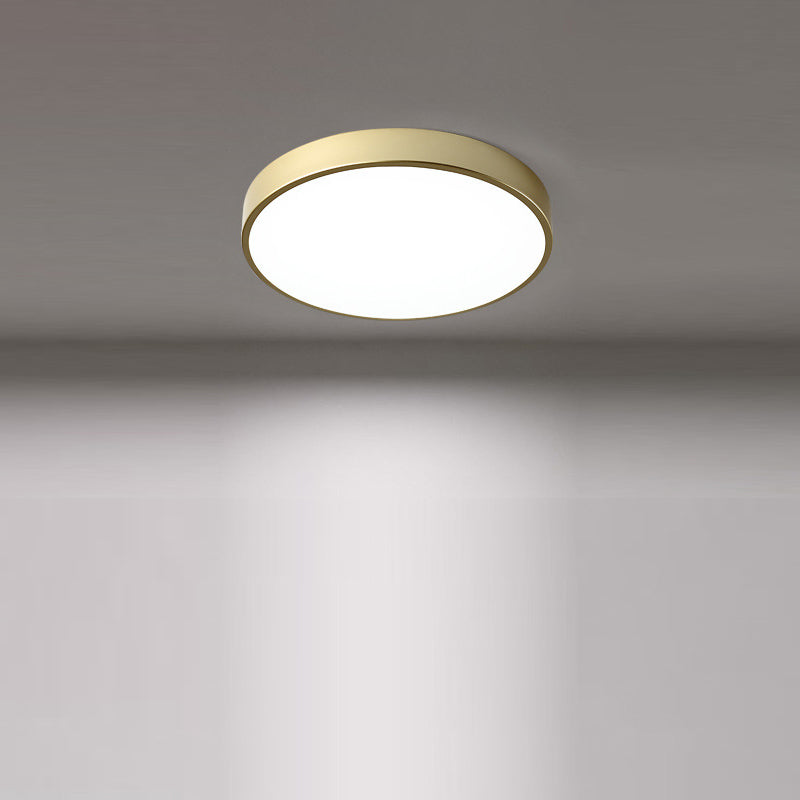 Modern Minimalist Round Iron Acrylic LED Flush Mount Ceiling Light For Living Room Cuvalon