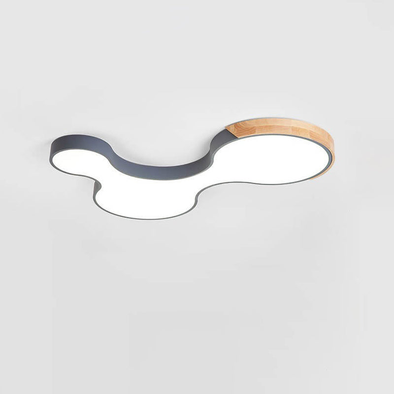 Nordic Macaron Shaped Block Clouds LED Flush Mount Ceiling Light Cuvalon