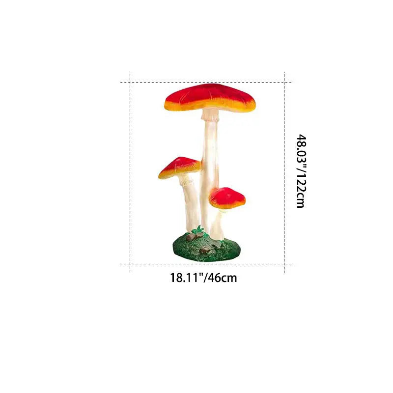 Modern Art Deco Solar Waterproof Mushroom Resin Glass Fibre LED Landscape Lighting Outdoor Light For Garden Cuvalon