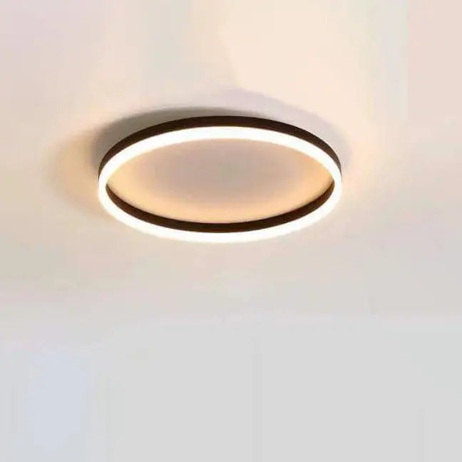 Nordic Minimalist Circle Ring Iron Acrylic LED Flush Mount Ceiling Light Cuvalon