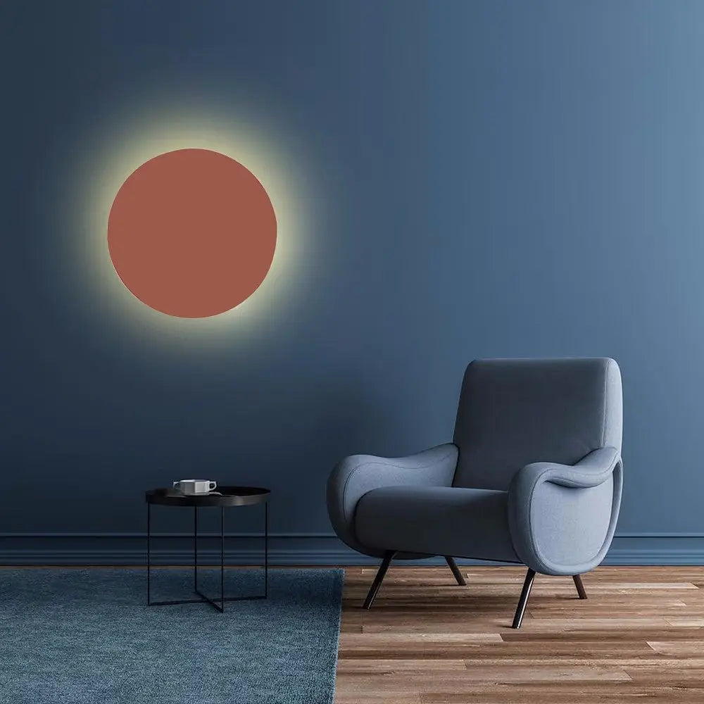 Modern Minimalist Colorful Round Iron LED Wall Sconce Lamp Cuvalon