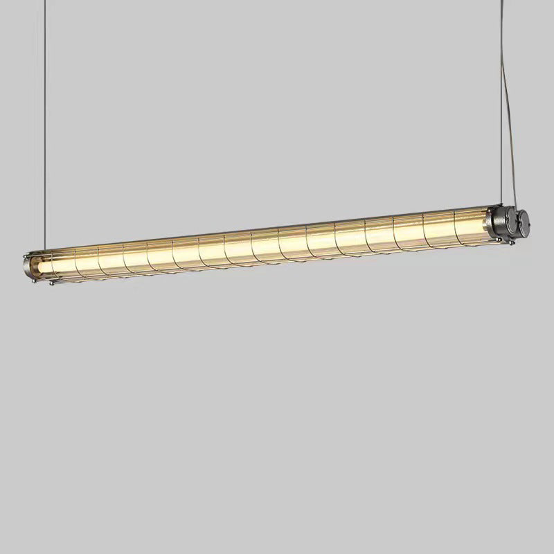 Contemporary Industrial Long Hardware Acrylic 1/2 Light Island Light Chandelier For Dining Room Cuvalon