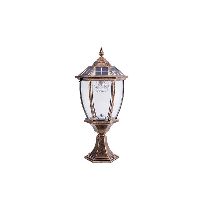 Outdoor Solar Waterproof Aluminum Glass 1-Light Lawn Landscape Light Cuvalon