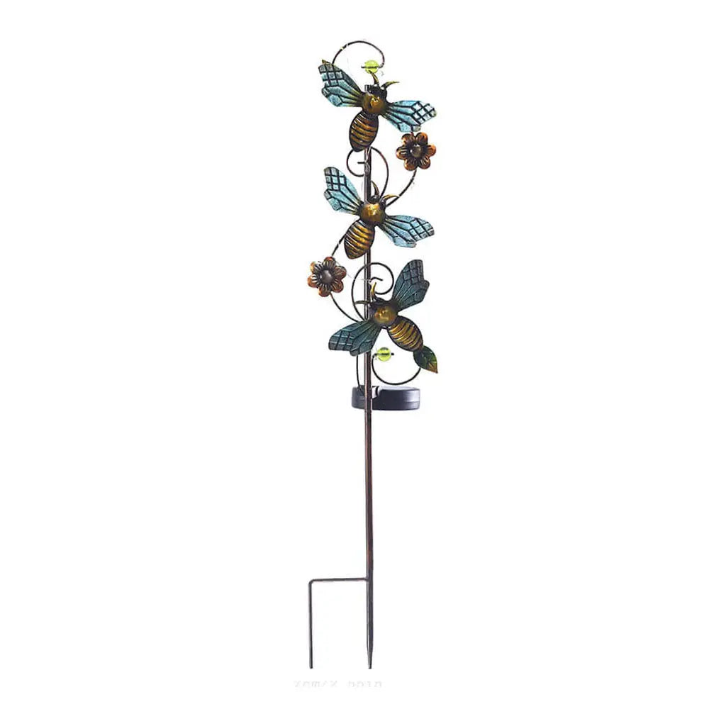 Solar Iron Hummingbird Butterfly Dragonfly Garden Lawn Landscape Light Cuvalon