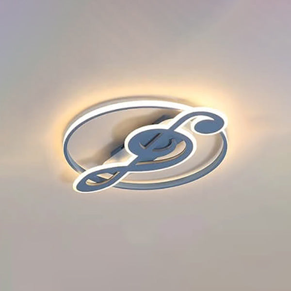Nordic Creative Music Notes Design LED Flush Mount Ceiling Light Cuvalon