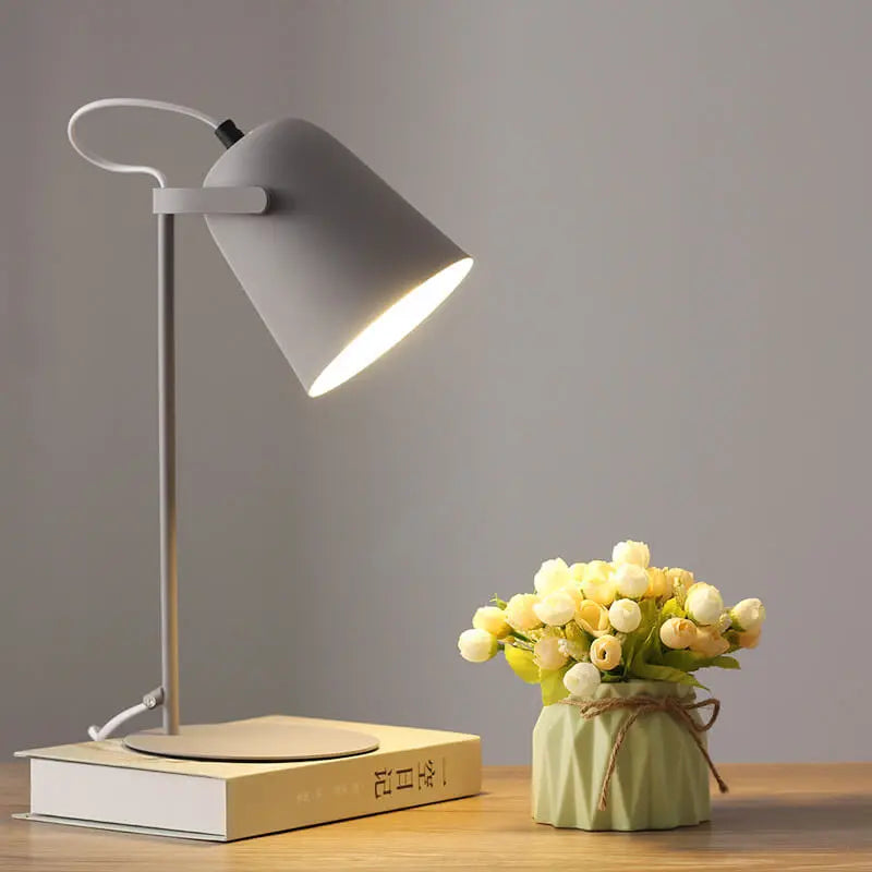 Nordic Macaron Color Creative Iron Bucket Design 1-Light Table Lamp Cuvalon