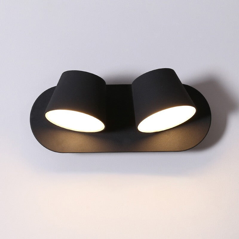 Contemporary Minimalist Dome Frosted Rotatable Aluminum LED Reading Wall Sconce Lamp For Bedroom Cuvalon