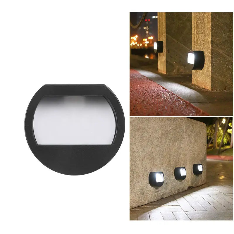 Outdoor Solar Round Square LED Waterproof Patio Step Light Cuvalon