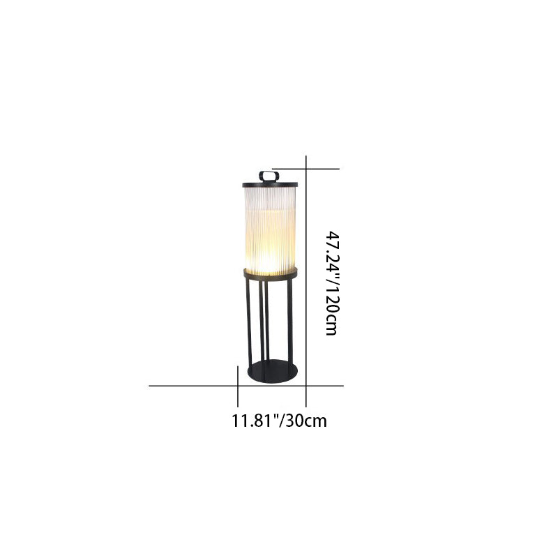 Modern Simplicity Cylinder Glass Stainless Steel 1-Light Landscape Light For Outdoor Patio Cuvalon