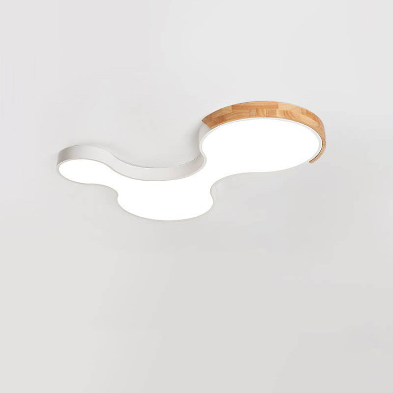 Nordic Macaron Shaped Block Clouds LED Flush Mount Ceiling Light Cuvalon