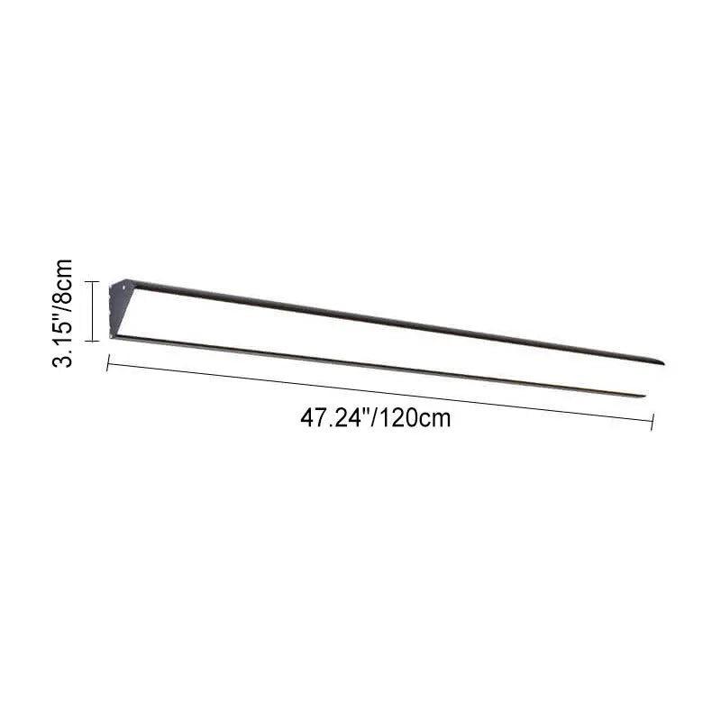 Modern Outdoor Long Bar Aluminum Acrylic Waterproof LED Wall Sconce Lamp Cuvalon