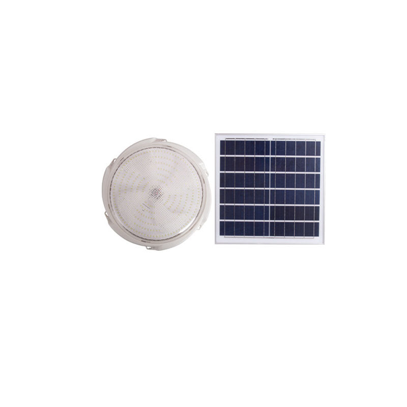 Modern Round Solar LED Remote Control Outdoor Indoor Flush Mount Lighting Cuvalon