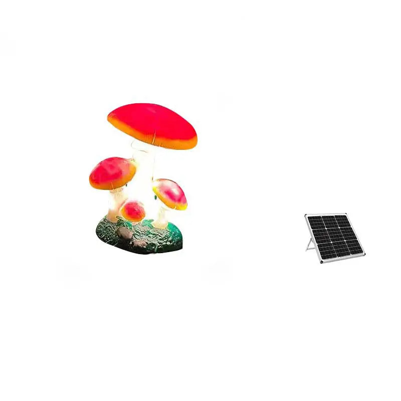 Modern Art Deco Solar Waterproof Mushroom Resin Glass Fibre LED Landscape Lighting Outdoor Light For Garden Cuvalon