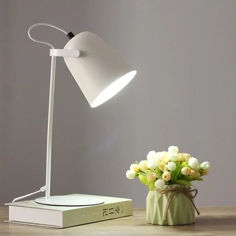 Nordic Macaron Color Creative Iron Bucket Design 1-Light Table Lamp Cuvalon