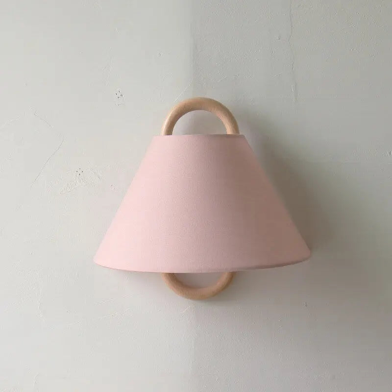 Modern Original Solid Wood Pleated Semi-Circle 1-Light Wall Sconce Lamp Cuvalon