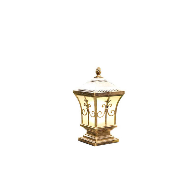 Modern Vintage Waterproof Patio Solar Outdoor Column Head Light Cuvalon
