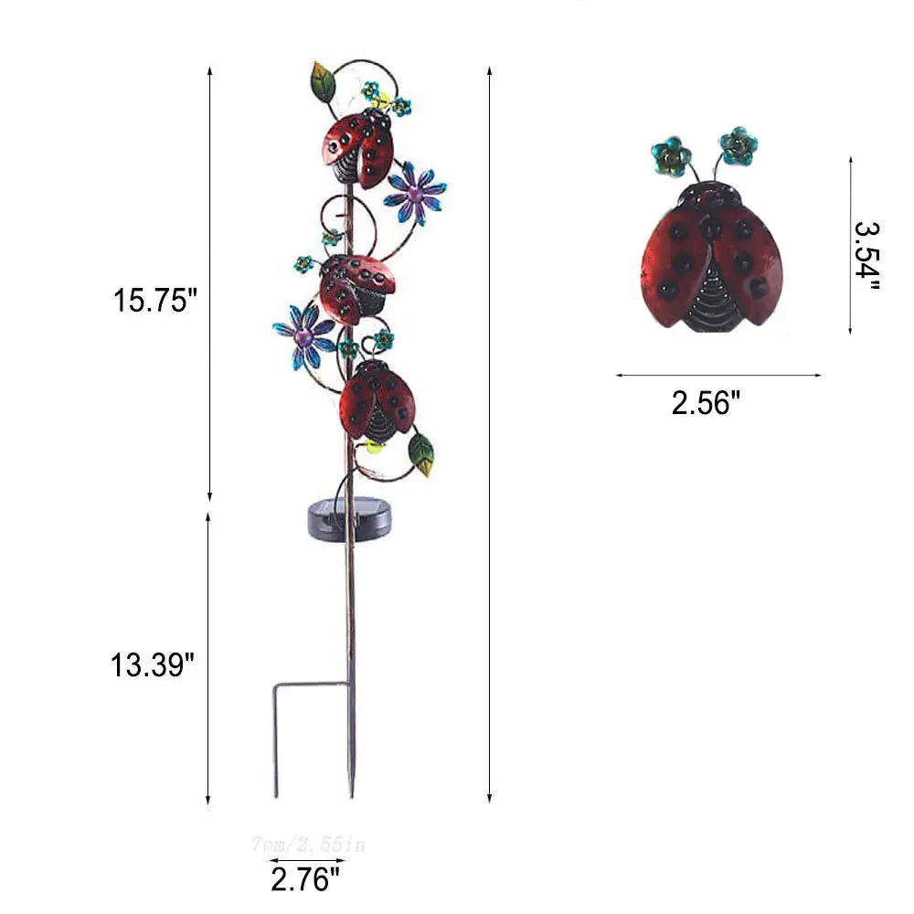 Solar Iron Hummingbird Butterfly Dragonfly Garden Lawn Landscape Light Cuvalon