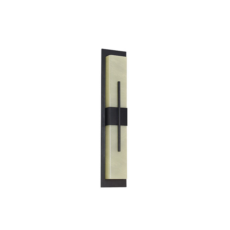Outdoor Minimalist Rectangular Stainless Steel Acrylic LED Waterproof Wall Sconce Lamp Cuvalon