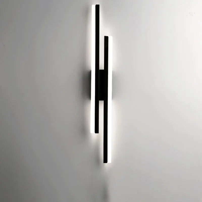 Modern Minimalist Lines Iron Acrylic LED Wall Sconce Lamp Cuvalon