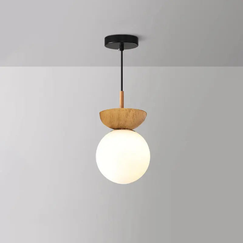 Modern Minimalist Glass Iron Orb 1-Light Semi-Flush Mount Light/Pendant Light for Living Room Cuvalon